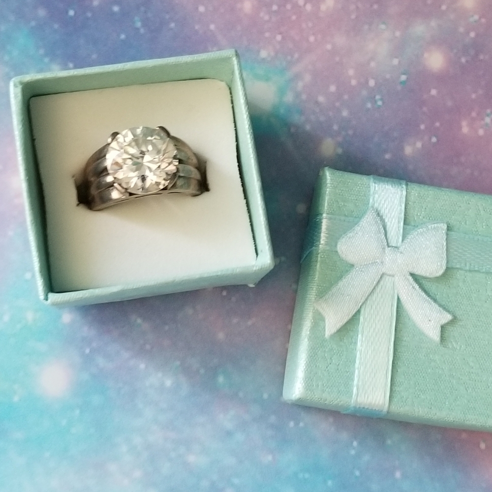 Solid Vintage Silver Ring - image 1